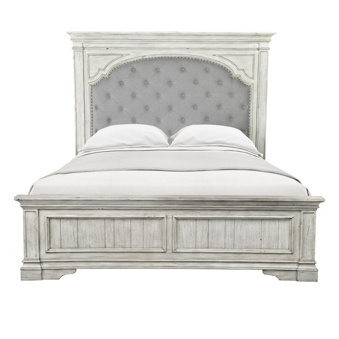 Steve Silver Highland Park Cathedral White 2pc King Bedroom Set SSF-HP900KBD-BR-S3