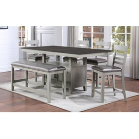 Steve Silver Hyland Grey 6pc Counter Height Set