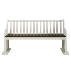 Steve Silver Joanna Ivory Bench with Back