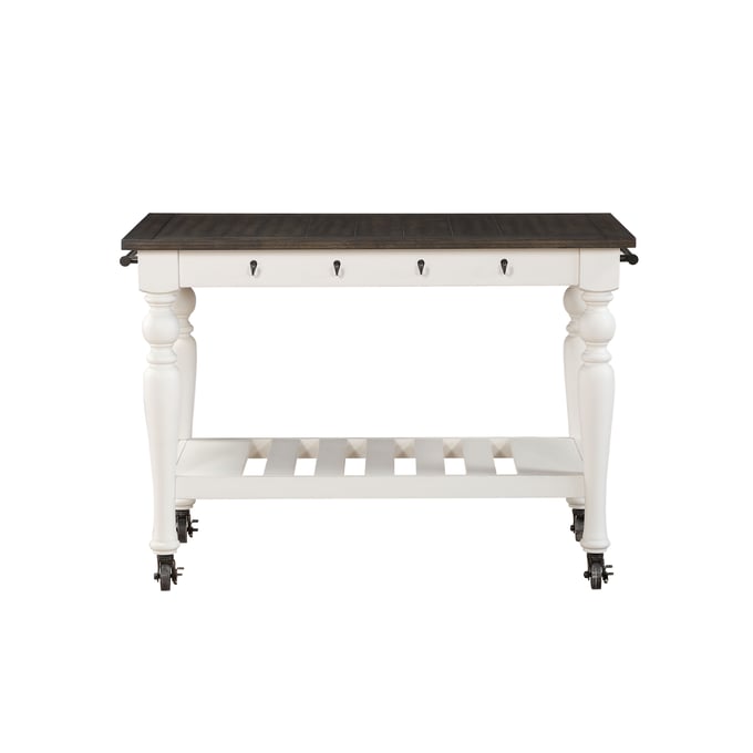 Steve Silver Joanna Ivory Two Tone Kitchen Cart SSF-JA500C