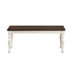 Steve Silver Joanna Ivory Mocha Two Tone Bench