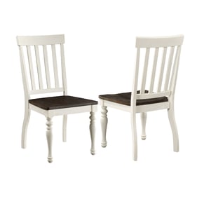 2 Steve Silver Joanna Ivory Mocha Side Chairs