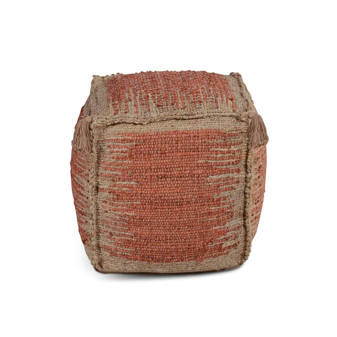 Steve Silver Jafar Square Handwoven Jute Pouf SSF-JF180P