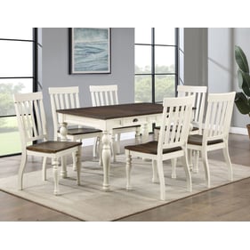 Steve Silver Joanna Ivory Mocha 7pc Dining Room Set