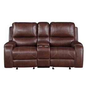 Steve Silver Keily Cinnamon Brown Manual Console Loveseat