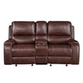 Keily Brown Manual Console Loveseat