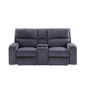 Steve Silver Lovell Charcoal Power Console Loveseat