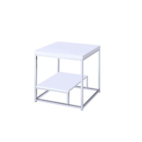 Steve Silver Lucia White End Table