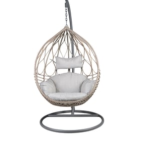 Steve Silver Lux Charcoal Beige Basket Chair