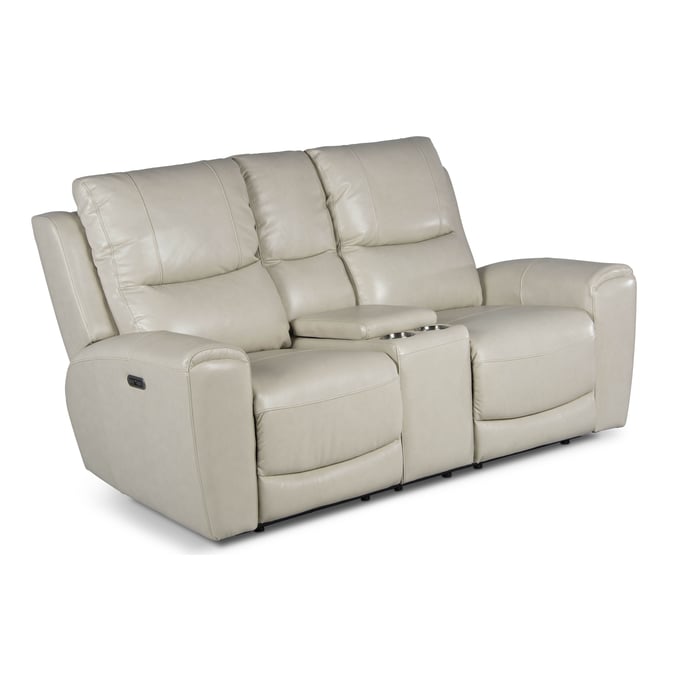 Steve Silver Laurel Ivory Power Reclining Console Loveseat SSF-LL950CLI