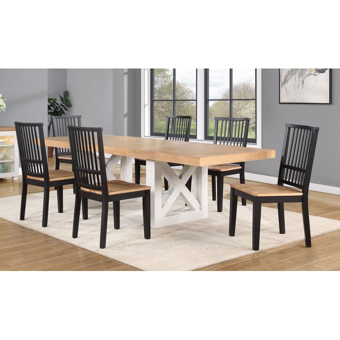 Steve Silver Magnolia Ebony 7pc Dining Set SSF-MM500-DR-S2