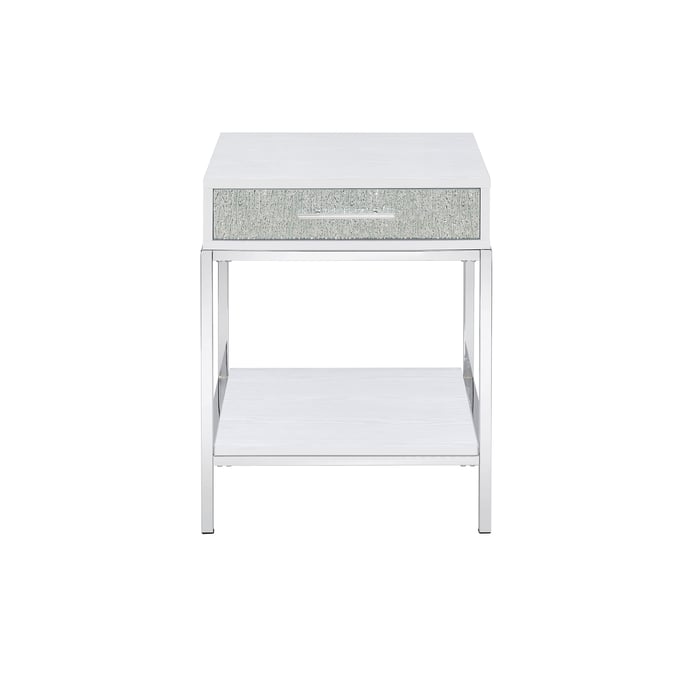 Steve Silver Mirage White End Table SSF-MR300E