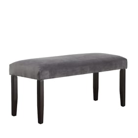 Steve Silver Napoli Gray Velvet Dining Bench