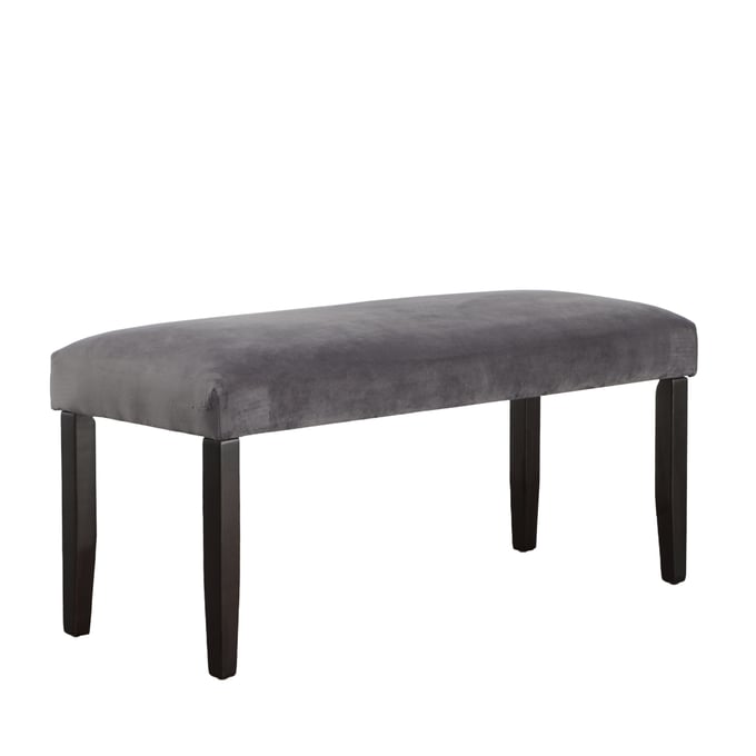 Steve Silver Napoli Gray Velvet Dining Bench SSF-NL500BNG