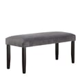 Napoli Gray Velvet Dining Bench