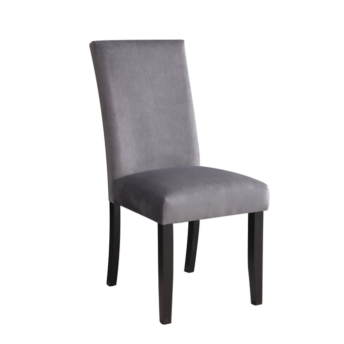 2 Steve Silver Napoli Gray Velvet Side Chairs SSF-NL500SG