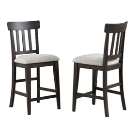 2 Steve Silver Napa Dusty Espresso White Counter Chairs