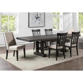 Steve Silver Napa Dusty Espresso Upholstered 7pc Dining Room Set