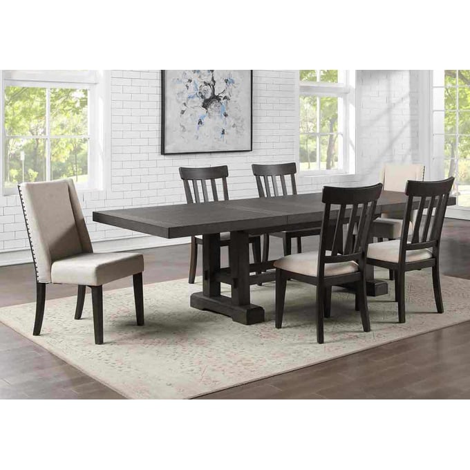 Steve Silver Napa Dusty Espresso Upholstered 7pc Dining Room Set SSF-NP500-DR-S9