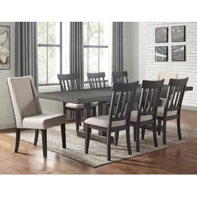 Steve Silver Napa Dusty Espresso Upholstered 9pc Dining Room Set