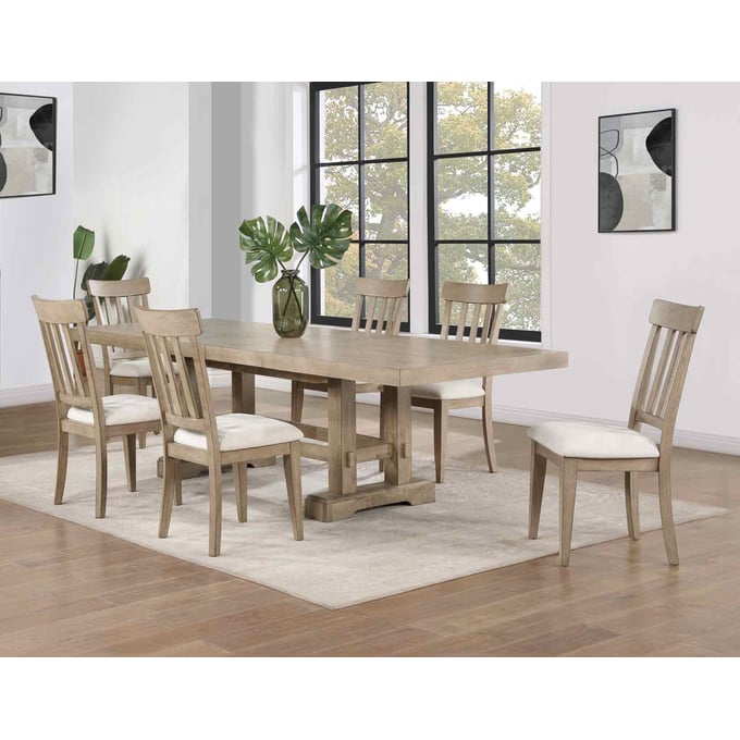 Steve Silver Napa Weathered Sand 7pc Dining Room Set SSF-NP500-DR-S4