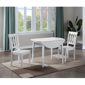 Steve Silver Naples Antiqued White Drop Leaf 3pc Dining Set