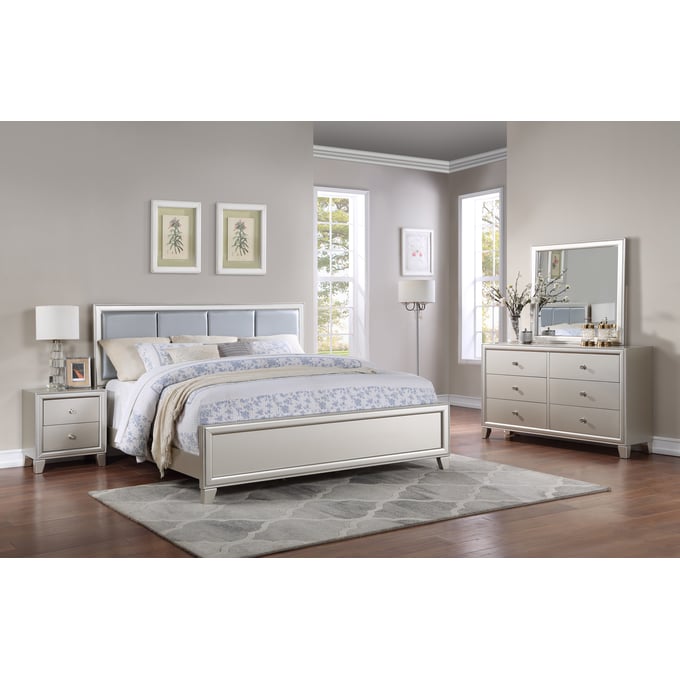 Steve Silver Omni Champagne 4pc Bedroom Set with King Bed SSF-OM900-BR-S3