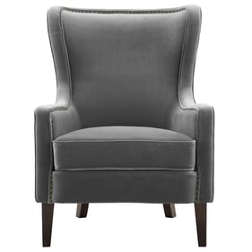 Steve Silver Rosco Charcoal Velvet Accent Chair with Nailhead