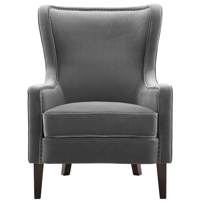 Steve Silver Rosco Charcoal Velvet Accent Chair with Nailhead SSF-RC850ACC