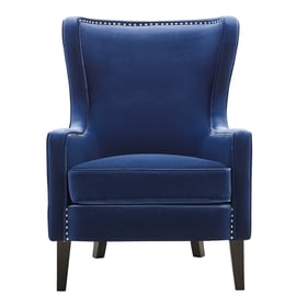 Steve Silver Rosco Sapphire Velvet Accent Chair with Nailhead