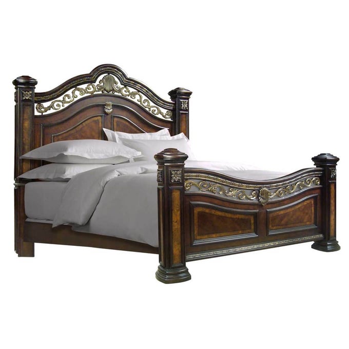 Steve Silver Monte Carlo Cherry Mappa Burl Queen Bed Footboard SSF-RE163SS-141