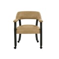 Rylie Dining Camel PU Arm Chair w/Caster