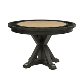 Steve Silver Rylie Black Folding Round Game Table