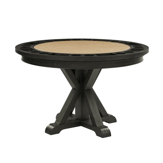 Steve Silver Rylie Black Folding Round Game Table SSF-RL500KGT-DT