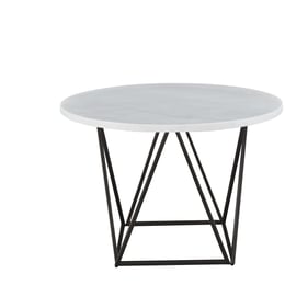 Steve Silver Ramona White Marble Top Round Dining Table