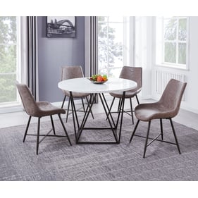 Steve Silver Ramona Tan White 5pc Dining Room Set