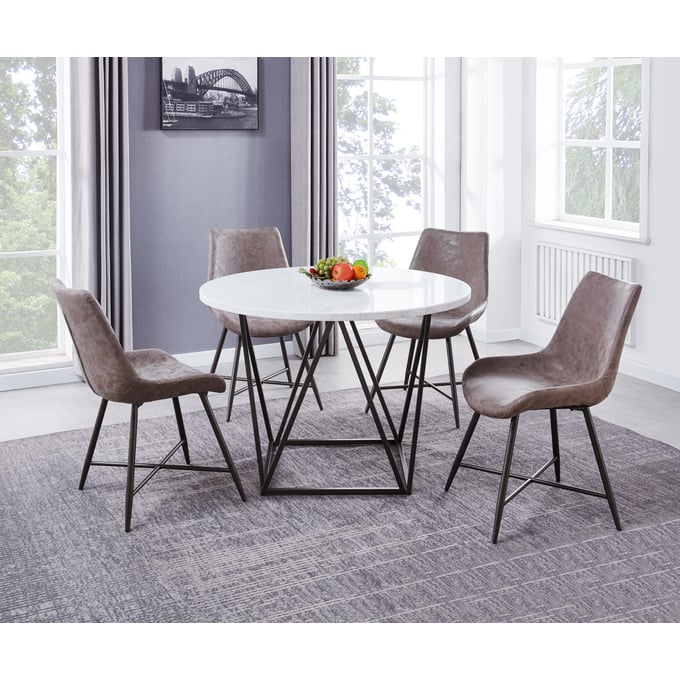 Steve Silver Ramona Tan White 5pc Dining Room Set SSF-RM440-DR-S1