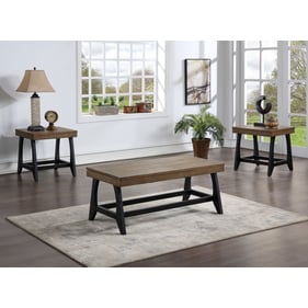 Steve Silver Ralston Caramel 3pc Coffee Table Set