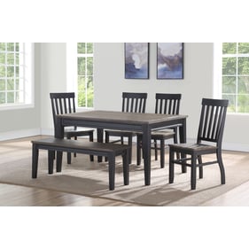 Steve Silver Raven Ebony Noir 6pc Dining Set