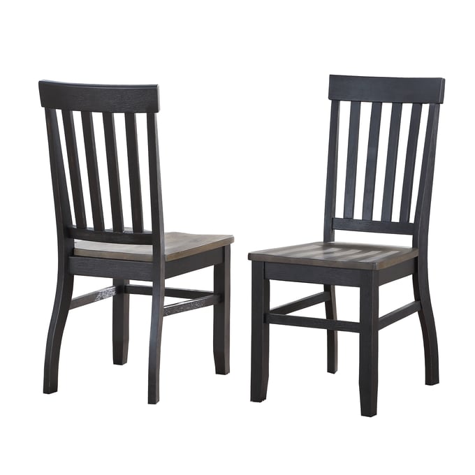 2 Steve Silver Raven Ebony Noir Side Chairs SSF-RN500S