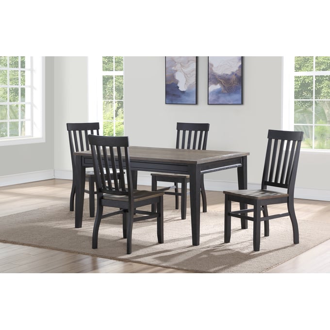 Steve Silver Raven Ebony Noir 5pc Dining Set SSF-RN500-DR-S1