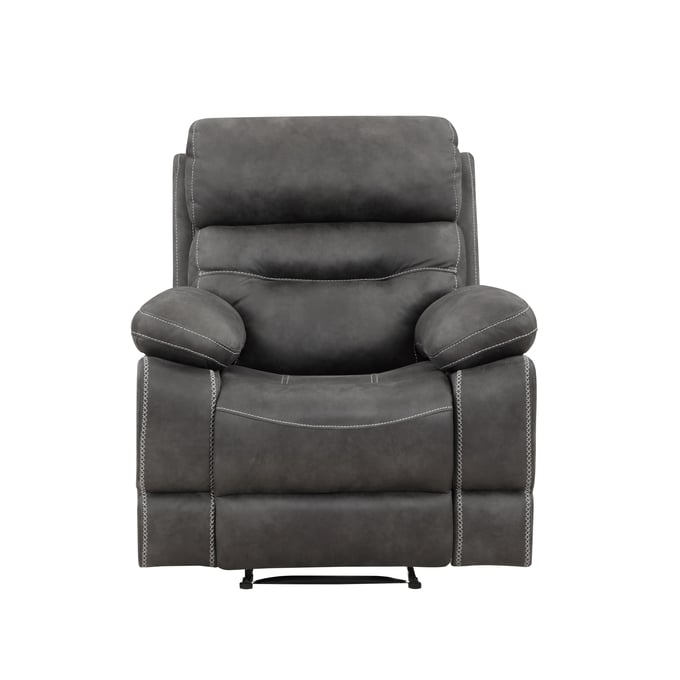 Steve Silver Rudger Moonlight Gray Manual Recliner SSF-RUD800CG