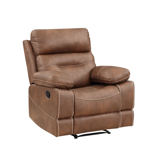 Steve Silver Rudger Chestnut Brown Manual Recliner SSF-RUD800CN