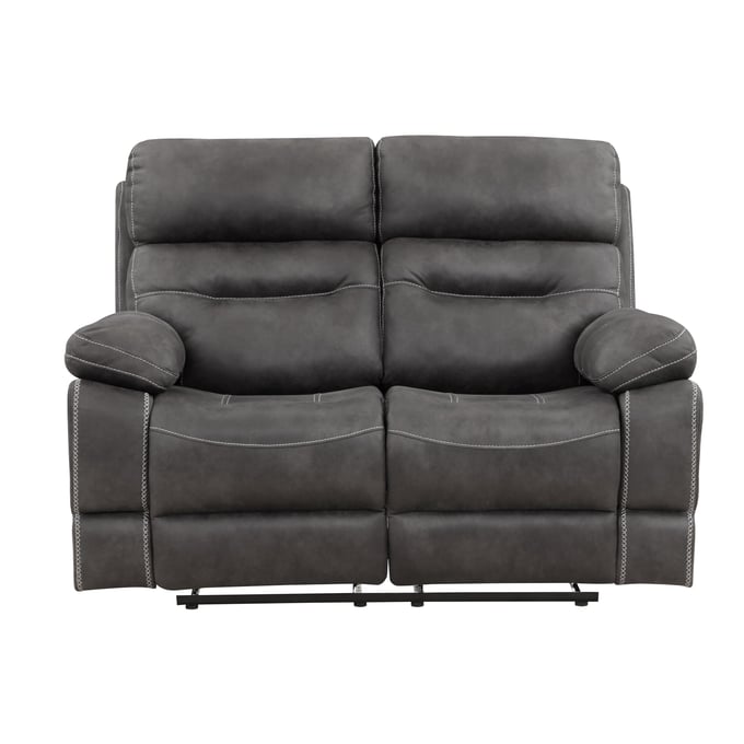 Steve Silver Rudger Moonlight Gray Manual Loveseat SSF-RUD800LG