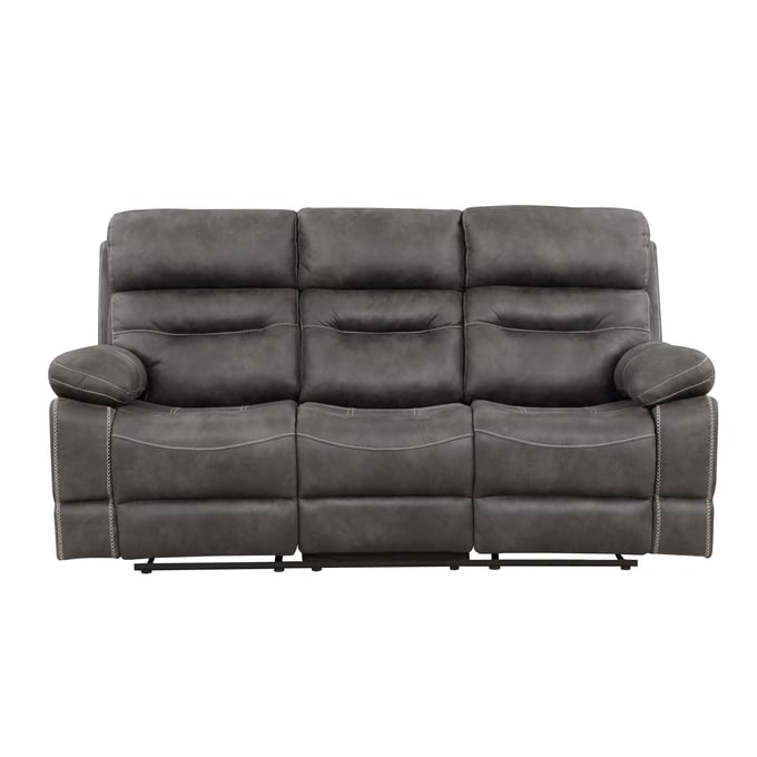 Steve Silver Rudger Moonlight Gray Manual Sofa SSF-RUD800SG