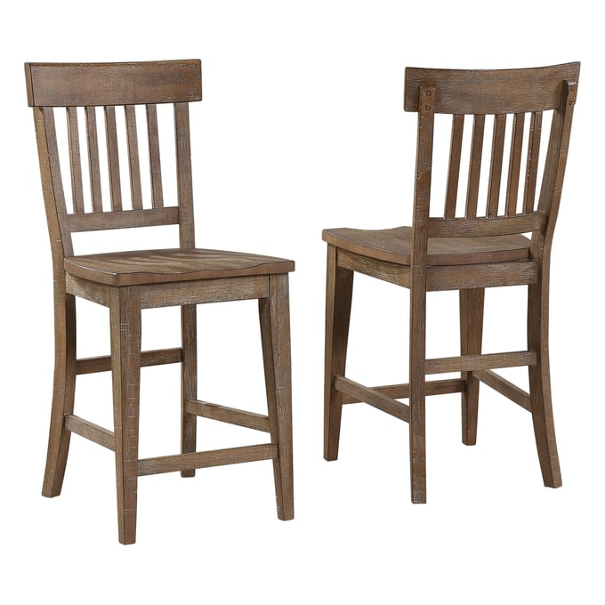 2 Steve Silver Riverdale Driftwood Counter Chairs SSF-RV500CC