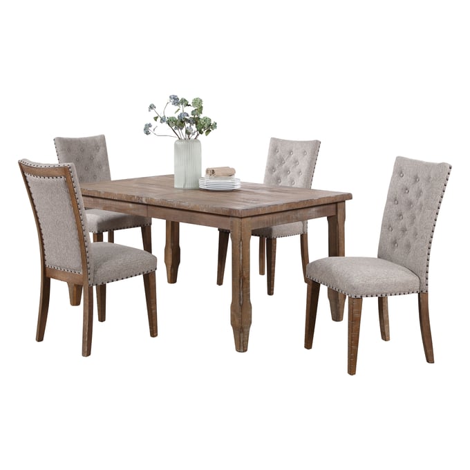 Steve Silver Riverdale Oatmeal Driftwood 5pc Dining Set SSF-RV700-DR-S1