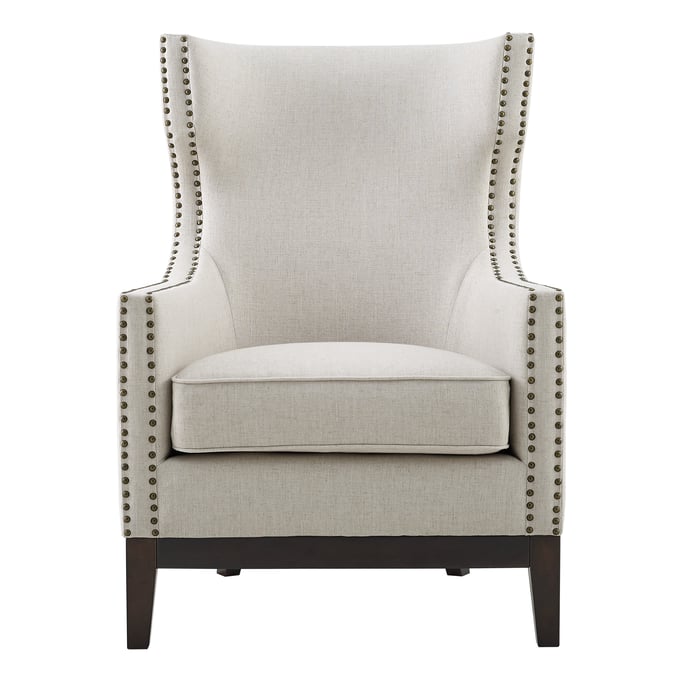 Steve Silver Roswell Beige Accent Chair with Nailhead SSF-RW850ACB