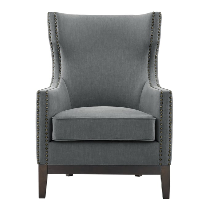 Steve Silver Roswell Gray Accent Chair with Nailhead SSF-RW850ACG