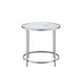 Rayne Faux Marble Top Round End